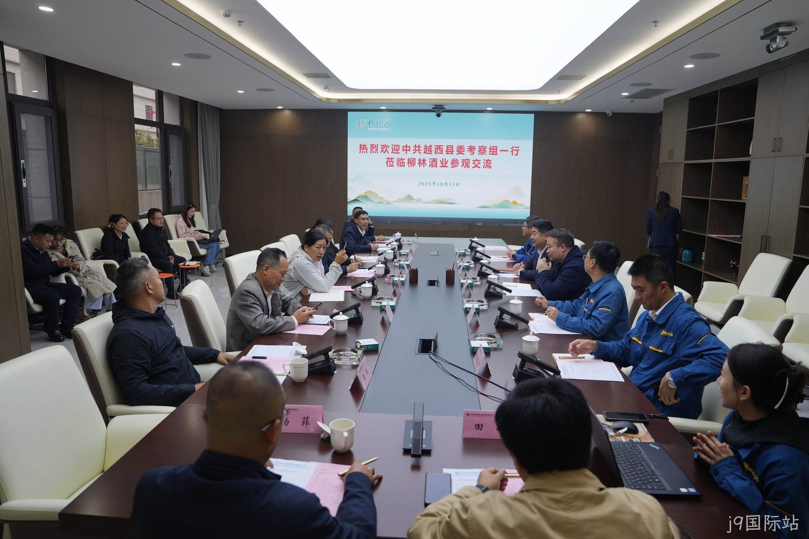越西县考察团一行莅临j9国际站考察调研